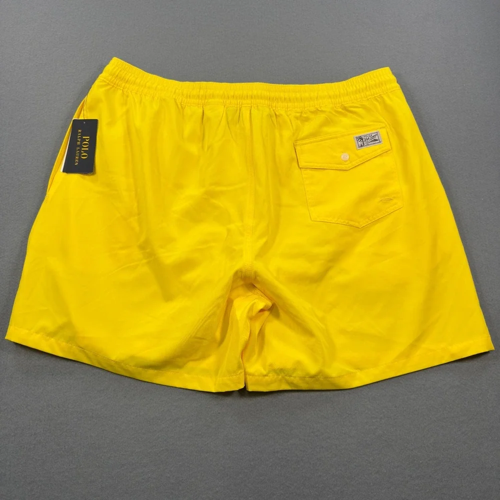 Polo Ralph Lauren Mens XXL Yellow Traveler Swim Trunks NWT